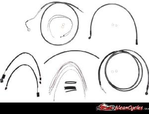 CABLE KIT FOR TOURING FLHXS, FLHX, FLHTK & FLHTCU (W/ ABS REUSES LOWERS) 14-UP (BLACK PEARL)