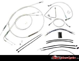CABLE KIT FOR SOFTAIL FLSTN, FLSTFB, FLSTF, FLSTF, FLSTC & FLS (W/ ABS) 11-14 (STERLING CHROMITE)