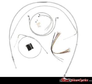 CABLE KIT FOR DYNA FXDL, FXDC, FXDB, FXD 35 & FXD 2006 ONLY (STERLING CHROMITE)