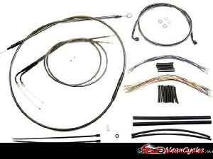 CABLE KIT FOR DYNA FXDL, FXDC, FXDB & FXD 07-10 (BLACK PEARL)