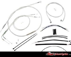 CABLE KIT FOR DYNA FXDC & FXDB (NON ABS) 12-UP (STERLING CHROMITE)