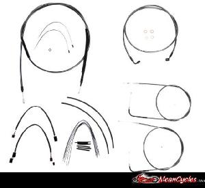 CABLE KIT FOR DYNA FXDC & FXDB (NON ABS) 12-UP (BLACK PEARL)