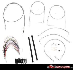 CABLE KIT FOR TOURING FLHR/I/CI 97-01 (STAINLESS STEEL)