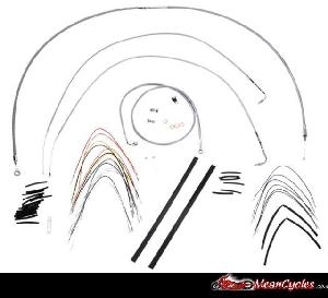 CABLE KIT FOR SOFTAIL FLST/C/F/N 07-10 (STAINLESS STEEL)