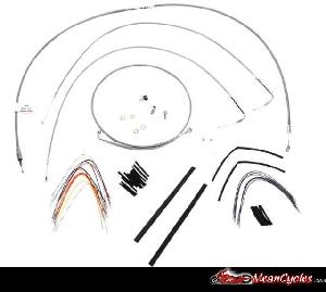 CABLE KIT FOR SOFTAIL FXST/B/D 00-06 (STAINLESS STEEL)