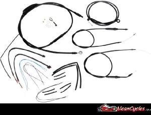 CABLE KIT FOR DYNA FXD (SINGLE DISK) 12-13 (BLACK VINYL)
