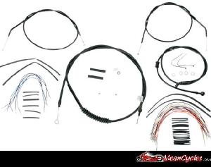 CABLE KIT FOR SPORTSTER XL 07-13 (BLACK VINYL)
