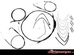 CABLE KIT FOR SOFTAIL FLST/C/F/N (WITHOUT ABS) 11-14 (BLACK VINYL)