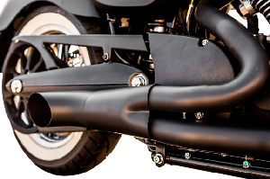 BLACK 2 INTO 1 HOD ROD EXHAUST SYSTEM FOR VICTORY BAGGERS & TOURING MODELS