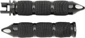 AIR CUSHIONED SPIKE BLACK GRIPS FOR INDIAN MOTORCYCLES 14-17