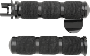 AIR CUSHIONED 3 RING BLACK W/ THROTTLE BOSS GRIPS FOR INDIAN MOTORCYCLES 14-17