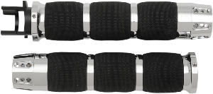 AIR CUSHIONED GATLIN CHROME GRIPS FOR INDIAN MOTORCYCLES 14-17
