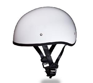 D.O.T. DAYTONA SKULL CAP W/O VISOR- HI-GLOSS WHITE