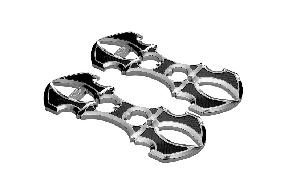 FLOORBOARDS PASSENGER FOR HARLEY DAVIDSON ASSASSIN EDITION - CARBON CHROME