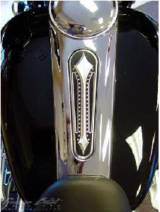BILLET TANK COVER DARKSIDE FOR TOURING MODELS 08-15 - CHROME OR BLACK