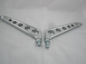 CHROME CIRCLE CUT BILLET MIRROR ARMS
