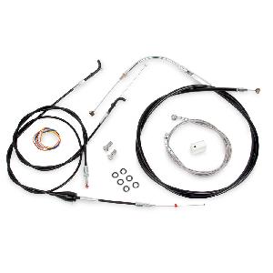 APE HANGER CABLE KIT FOR CROSS COUNTRY - CROSS ROADS (BLACK)