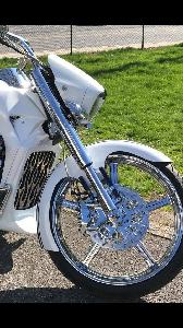 FAT FORK TUBES STRAIGHT CUT FOR M109R (CHROME)