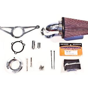 YAMAHA ROADSTAR WITH MIKUNI 40HSR CARB PERFORMANCE AIR CLEANER-(POLISHED OR BLACK)
