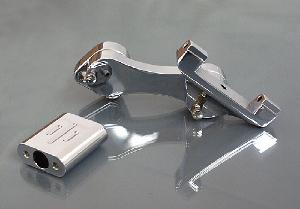 CHROME ADJUSTABLE PASSENGER FLOORBOARD MOUNTS FOR 1993-NEWER HARLEY-DAVIDSON FLH & FLT MODELS