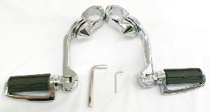 CHROME 5” HIGHWAY MOUNT SET FOR 1 ¼” DIAMETER HIGHWAY BARS