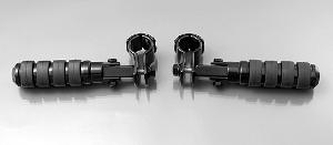 BLACK ANTI-VIBRATION HIGHWAY PEGS WITH 1.25 CLAMPS