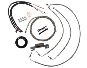 APE HANGER STAINLESS BRAIDED CABLE KITS FOR 2017 TOURING MODELS W/OUT ABS