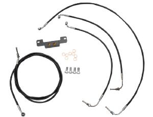 APE HANGER BLACK VINYL CABLE KITS FOR 2017-20 TOURING MODELS NO ABS