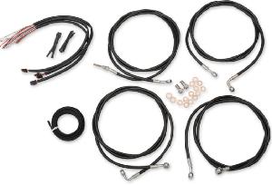 APE HANGER BLACK VINYL CABLE KITS FOR 2017-20 CVO TOURING MODELS W/ABS
