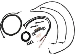 APE HANGER MIDNIGHT BRAIDED CABLE KITS FOR 2017-20 TOURING MODELS W/OUT ABS 