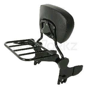 BLACK DETACHABLE HARLEY TOURING '97-'08 SISSY BAR / LUGGAGE RACK