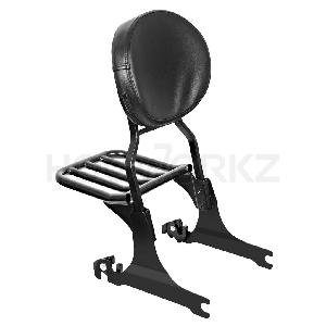 BLACK SOFTAIL FATBOY SISSY BAR BACKREST & LUGGAGE RACK