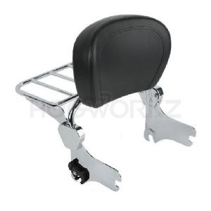 CHROME DETACHABLE HARLEY TOURING '97-'08 SISSY BAR / LUGGAGE RACK