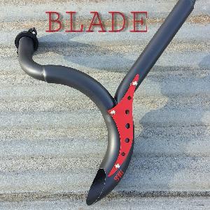 BLADE 2 INTO 1 EXHAUST FOR HONDA FURY ((BLACK CERAMIC & RED))
