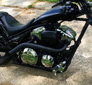 OCTANE 2-1 HONDA FURY EXHAUST PIPES ((BLACK CERAMIC))