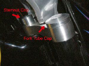 TRIPLE TREE STEM NUT COVER (CHROME)