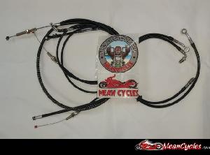 APE HANGER CABLE KIT FOR SUZUKI VL1500 / C90 (BLACK-SILVER) 