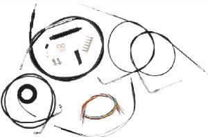 COMPLETE BLACK VINYL HABNDLEBAR KIT FOR FXDB / FXDC W/O ABS 12-17 (INCLUDES ELECTRICAL WIRING)