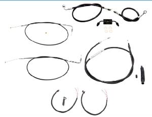 CABLE KIT BLACK FOR HD SPORTSTER 883 WITH ABS 14-18 (SINGLE DISC)