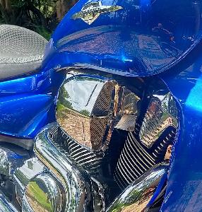 POWER FLO CHROME DUAL AIR INTAKE FOR M109R (Complete kit-includes brackets)
