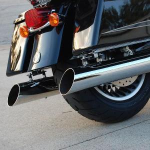 2 INTO 1 FAT CAT CHROME EXHAUST FOR 09-16 TOURING MODELS