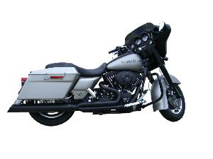 2 INTO 1 FAT CAT BLACK EXHAUST FOR 09-16 TOURING MODELS