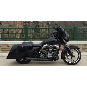 STUBBY CAT BLACK EXHAUST SYSTEM FOR TOURING MODELS 09-16