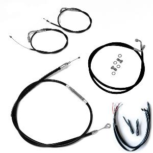 APE HANGER BLACK CABLE KT FOR SOFTAILS 96-06 