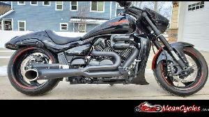 2 INTO 1 TURNOUT EXHAUST FOR M109R - BLACK