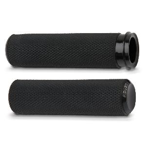 KNURLED GRIPS - BLACK