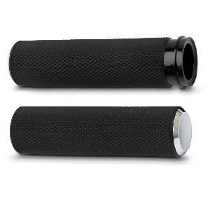 KNURLED GRIPS - CHROME