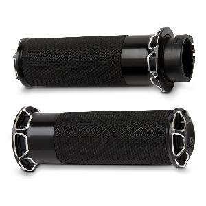 BEVELED FUSION GRIPS - BLACK