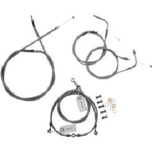 APE BAR CABLE KIT FOR KAWASAKI VAQUERO -STAINLESS FINISH (NONE ABS)