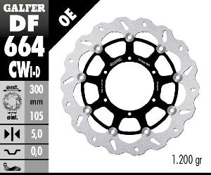 FRONT RIGHT BRAKE DISC FOR BMW F700 GS 2013-15 & F800 GS 2006-17